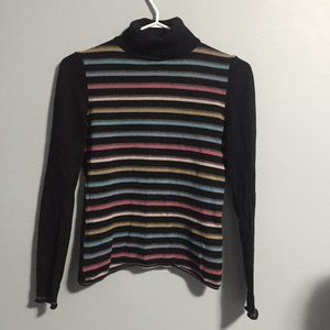 Gerard Darel Womens Colorful Striped Fitted Sweater Wool Size 1 US Small